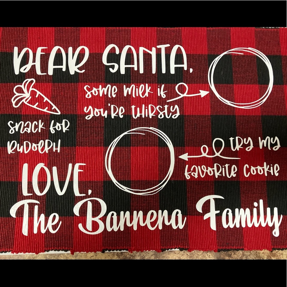 Personalized Cookies For Santa Place Mat